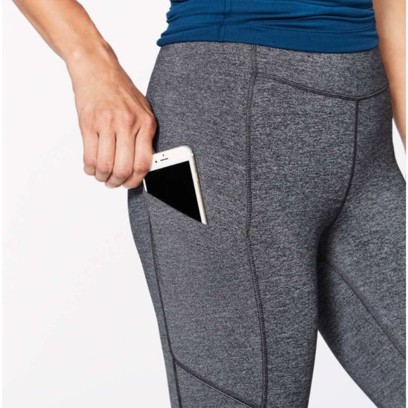 Lululemon Speed Up Crop 21" Heathered Black 12 - Picture 2 of 16